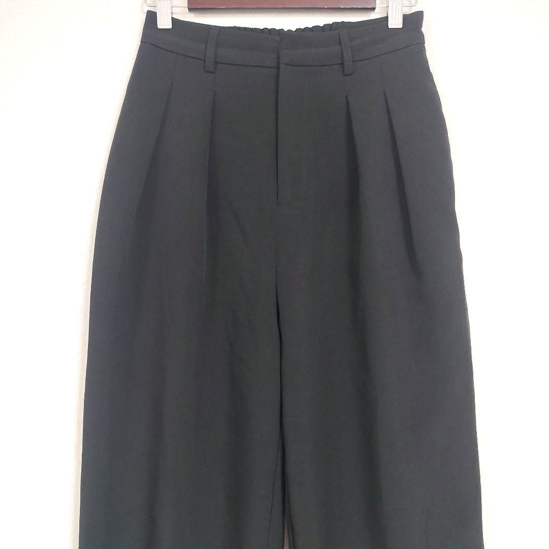 Lovers ラバーズ 黒のワイドパンツ・プリーツ入り L カジュアル オフィス 2