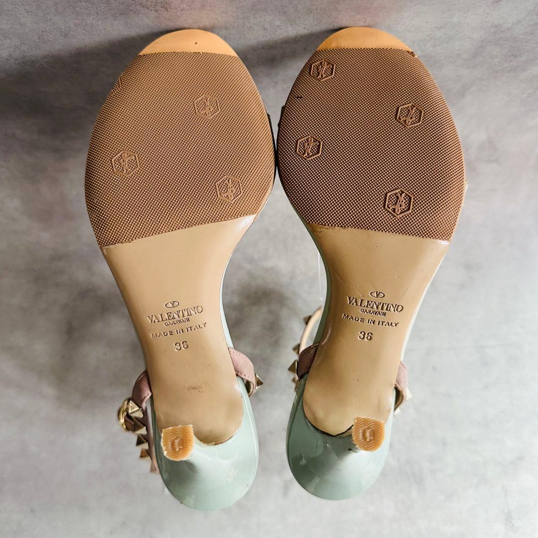 VALENTINO GARAVANI ロックスタッズ アンクルストラップサンダル 9