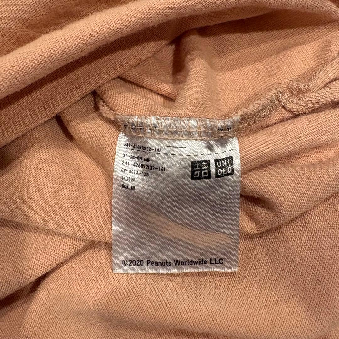 ユニクロ UT スヌーピー 半袖Tシャツ オレンジ　プリント M レディース 8