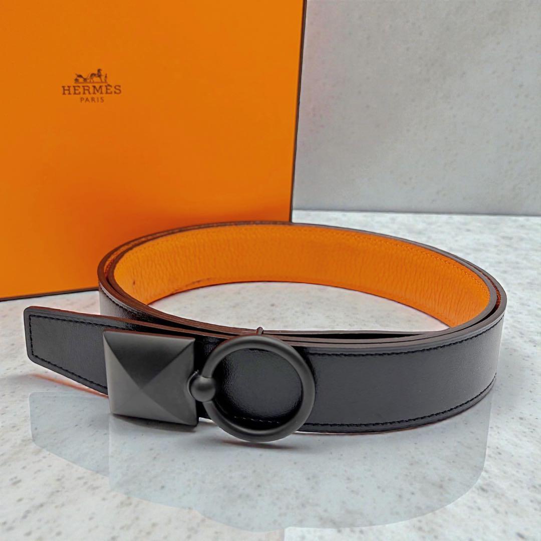 ⭐️美品⭐️ エルメス ベルト メドールXO 90 レザー ブラック