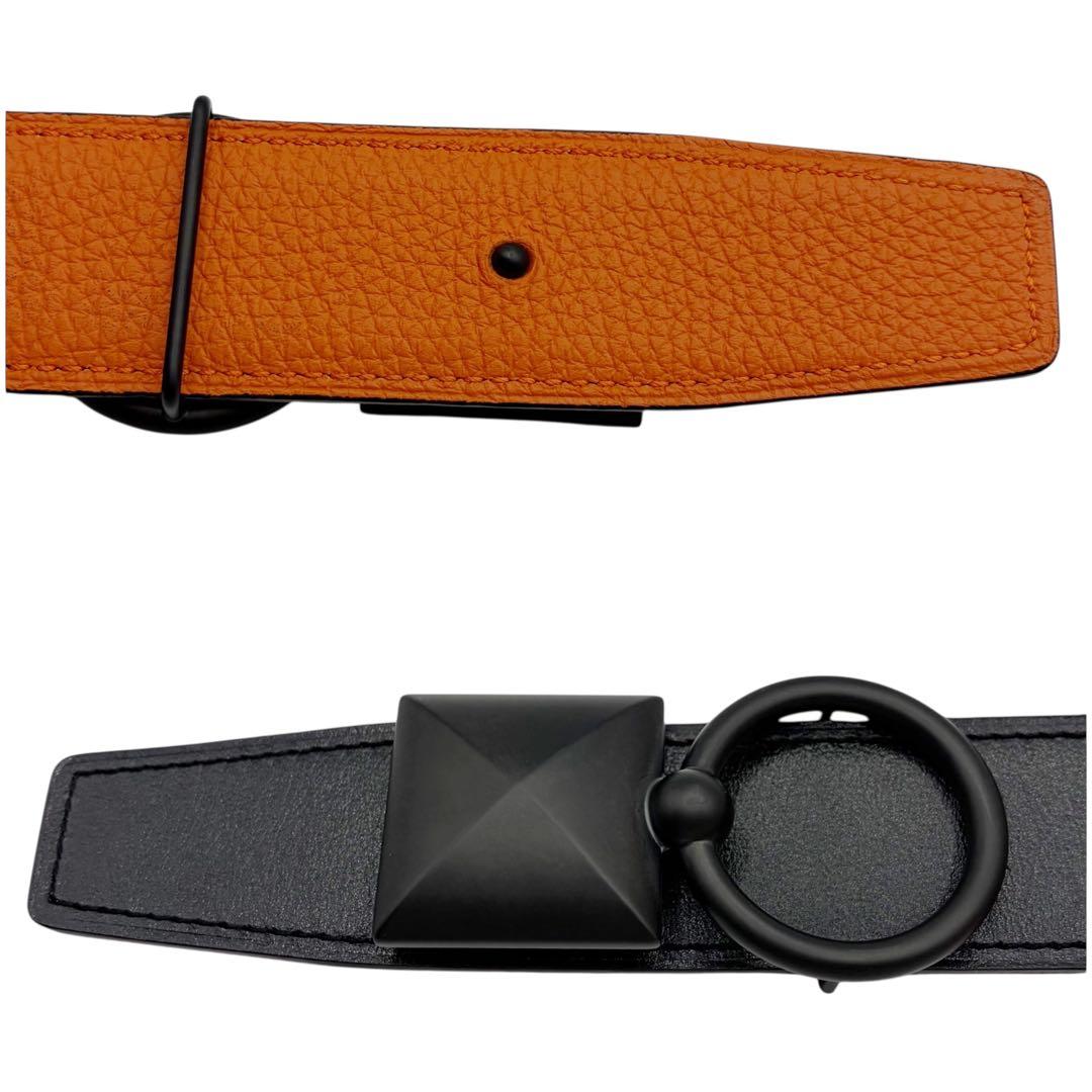 ⭐️美品⭐️ エルメス ベルト メドールXO 90 レザー ブラック 8