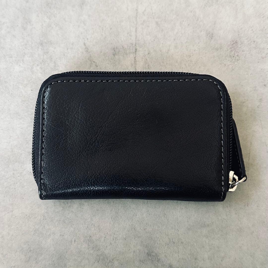 Crocodile オールレザー　ラウンドジップ　コインケース　小銭入れ 黒 2