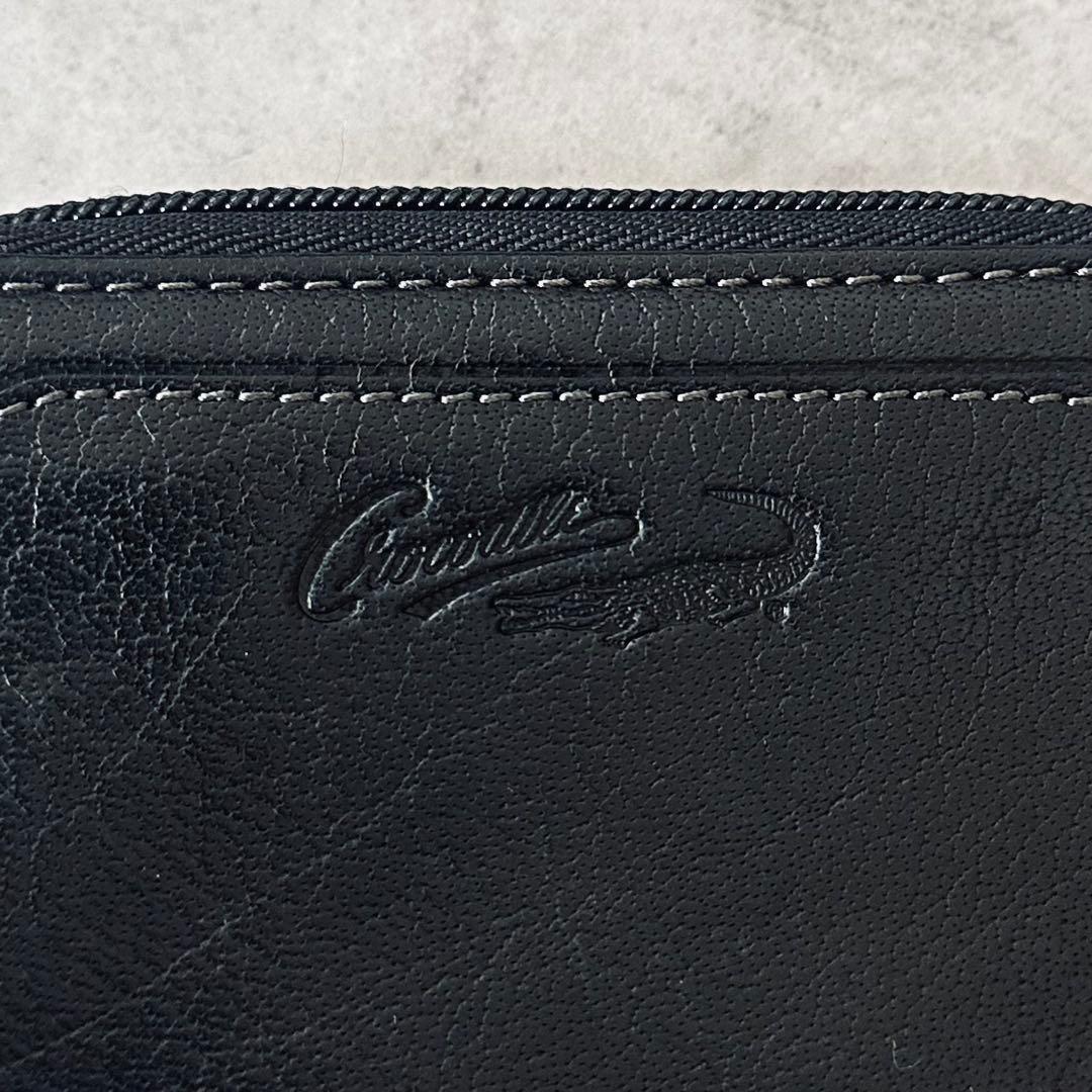 Crocodile オールレザー　ラウンドジップ　コインケース　小銭入れ 黒 11
