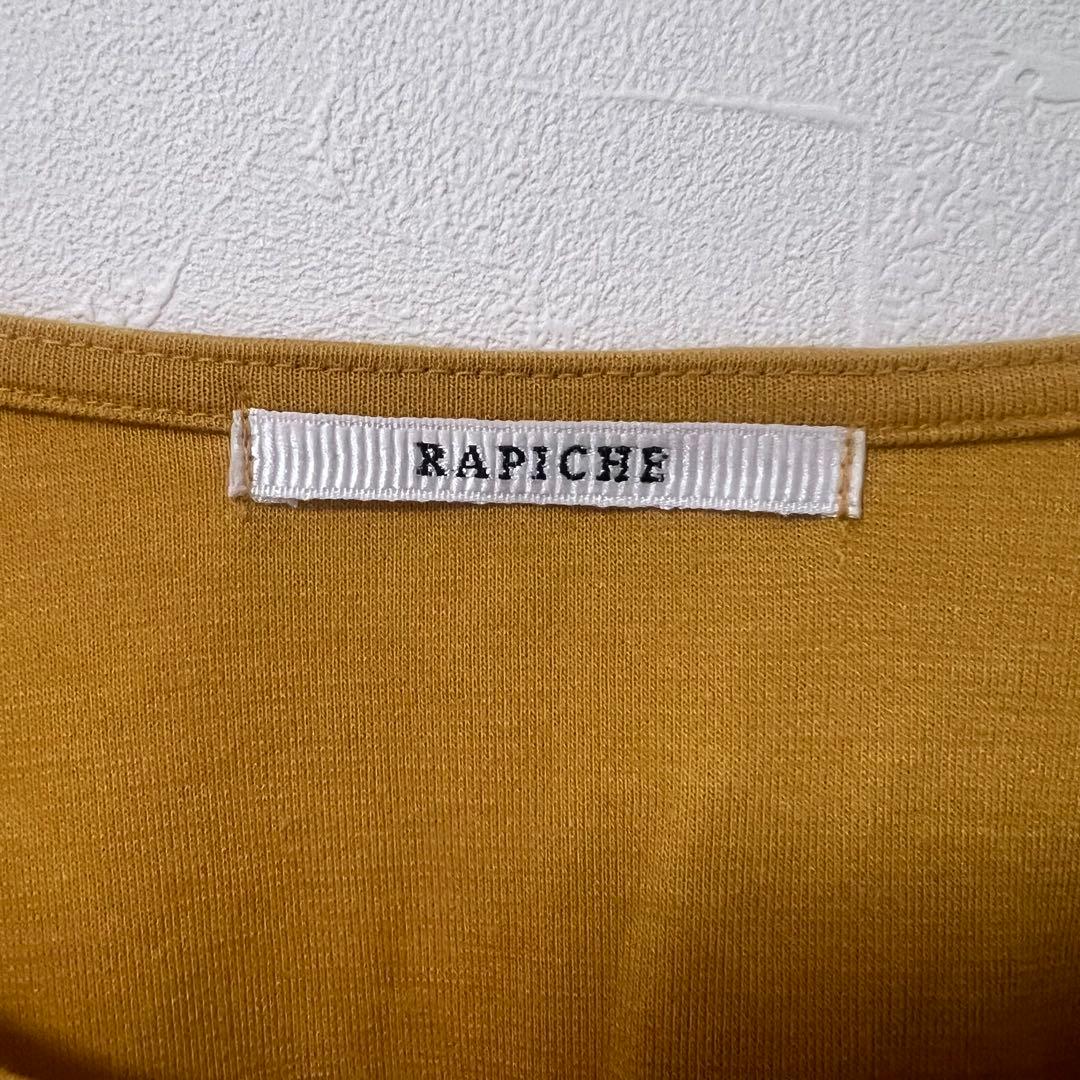 RAPICHE カットソー 半袖Tシャツ　レース袖　マスタード 黄色　L 3
