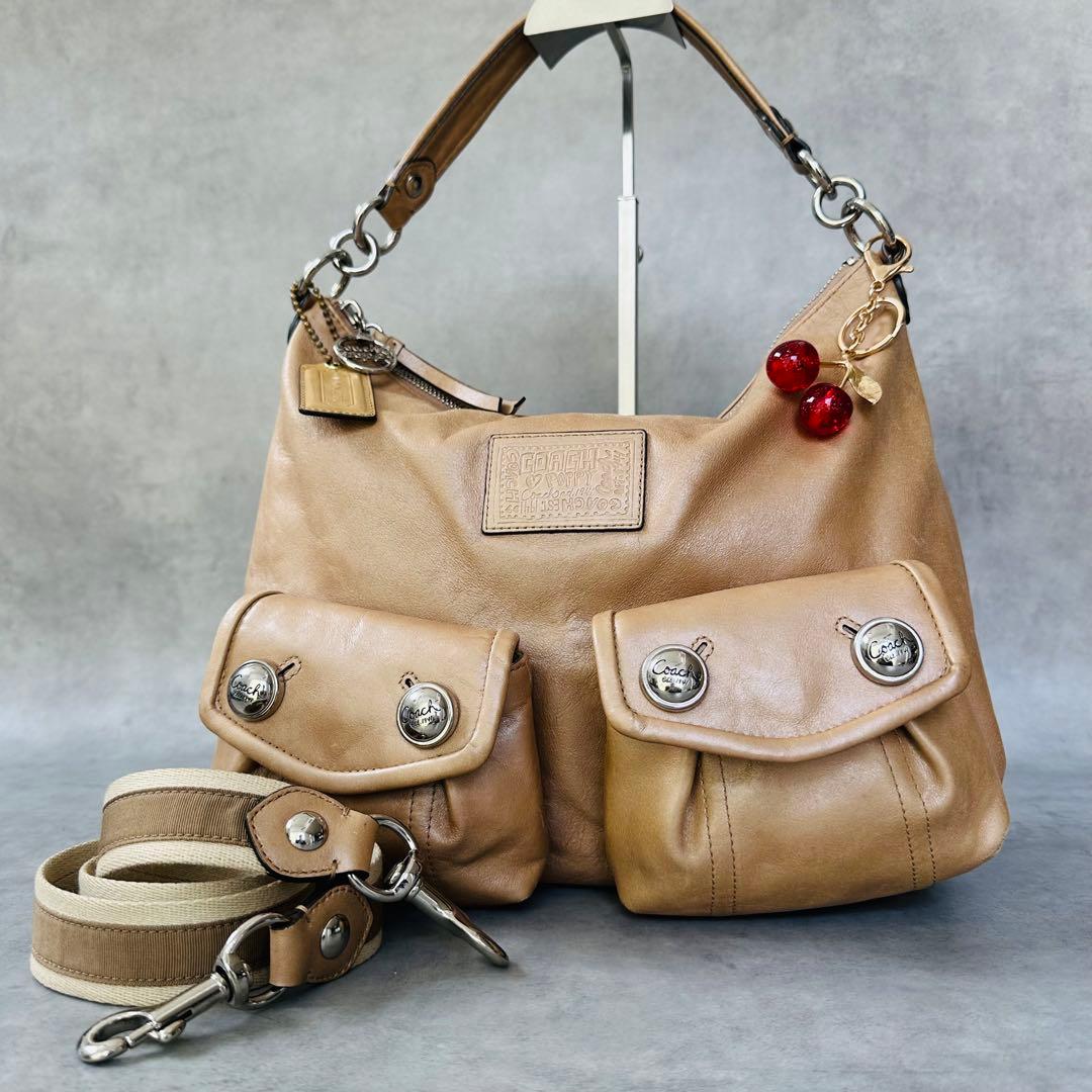 Y2K COACH Poppy Double Pocket 2way Bag ①