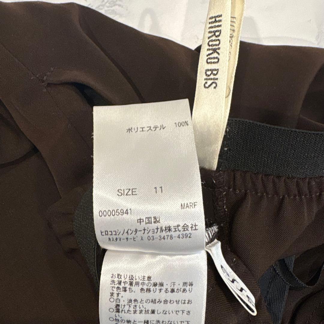 HIROKO BIS ガウチョ パンツ 茶 ブラウン　11 M相当 ワイド 7