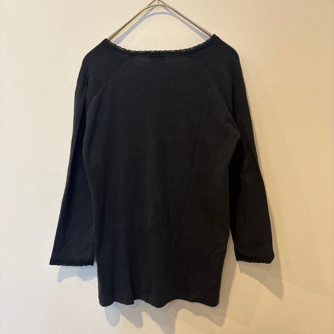 マジェスティックレゴン カーディガン　黒 ブラック　七分袖　38 前開き 5