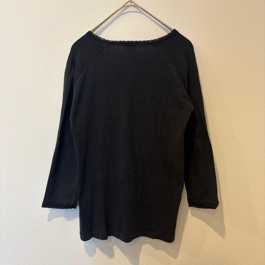 マジェスティックレゴン カーディガン　黒 ブラック　七分袖　38 前開き 6