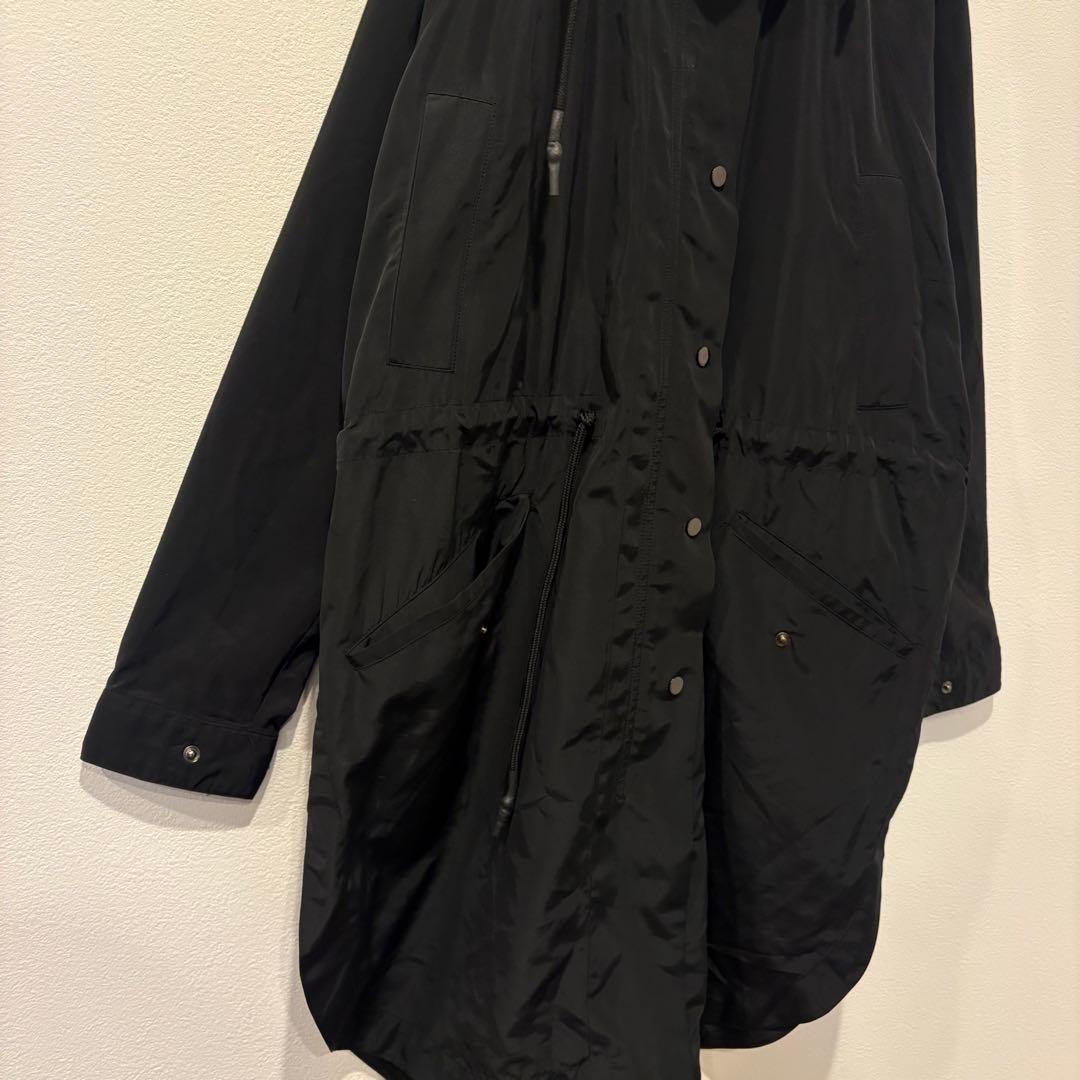 G2000 WOMAN モッズコート ロング フード 黒　ブラック32 34 4