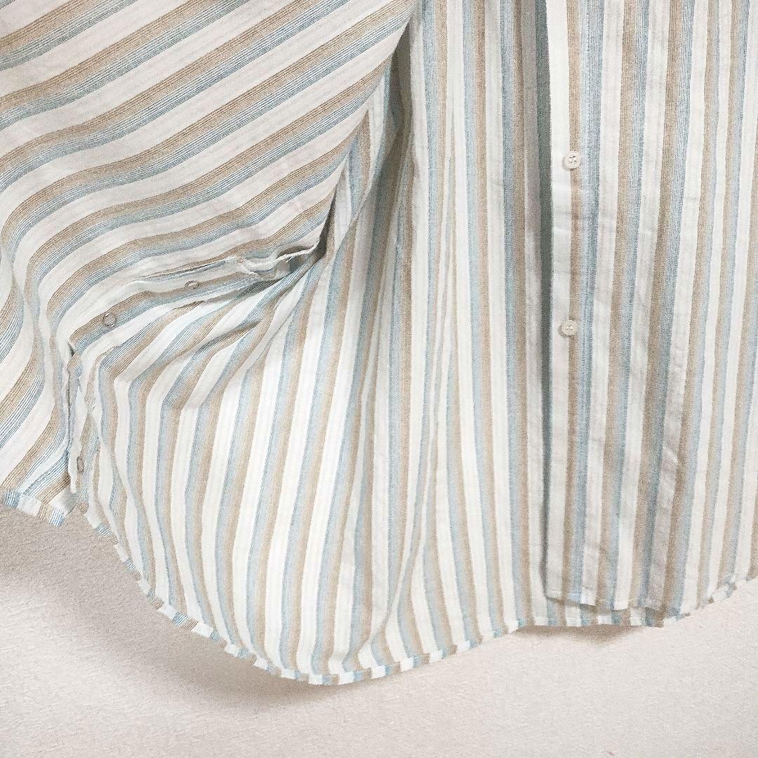 ダブルネーム DOUBLE NAME ストライプ 半袖シャツワンピース Fサイズ 5