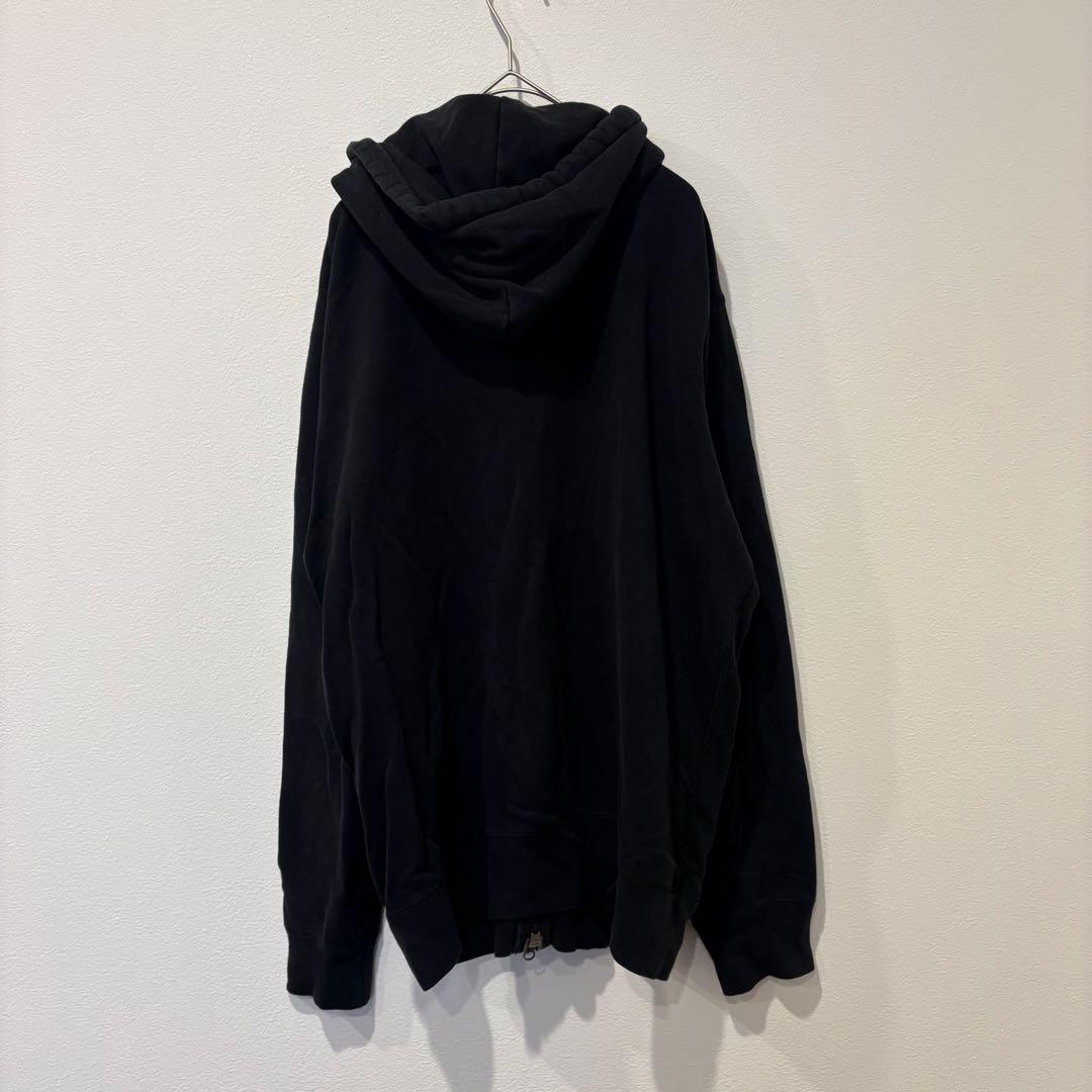 ユニクロ パーカー ジップアップ 黒　ブラック M フーディ 無地　メンズ 7