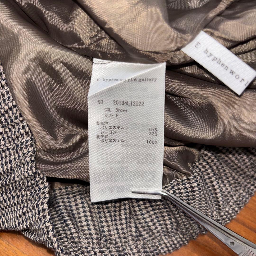 Ehyphen world gallery PEACEチェック柄スカートd738 15