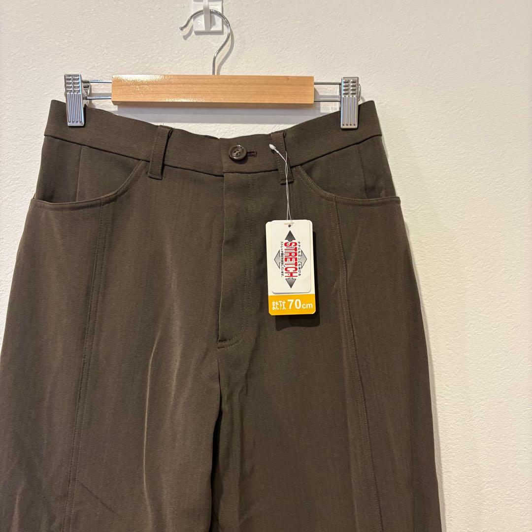 Colorie スラックス フレアパンツ ストレッチ ブラウン 茶色　M 美脚 2