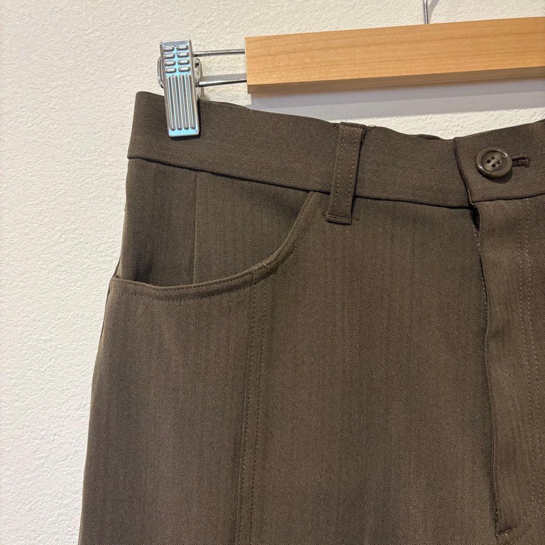 Colorie スラックス フレアパンツ ストレッチ ブラウン 茶色　M 美脚 6