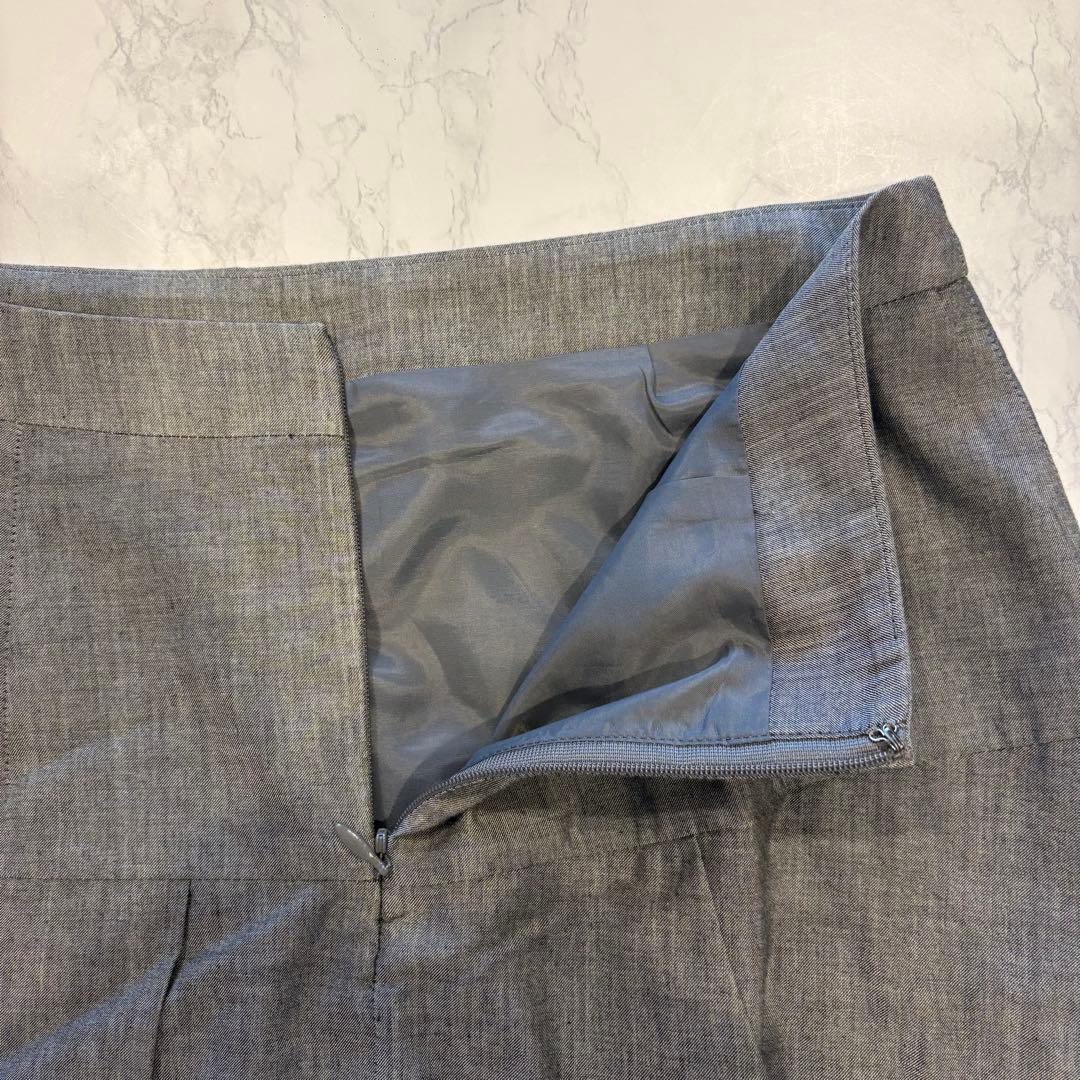 ルスーク ティアードスカート フレア　膝丈　グレー 灰色　38 M かわいい 4