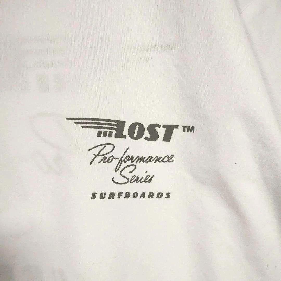 【…lostロスト】ホワイト オーバーサイズ Tシャツ L ブランドプリント 4