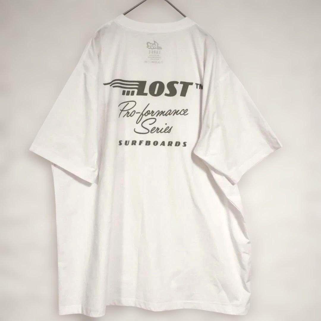 【…lostロスト】ホワイト オーバーサイズ Tシャツ L ブランドプリント 6