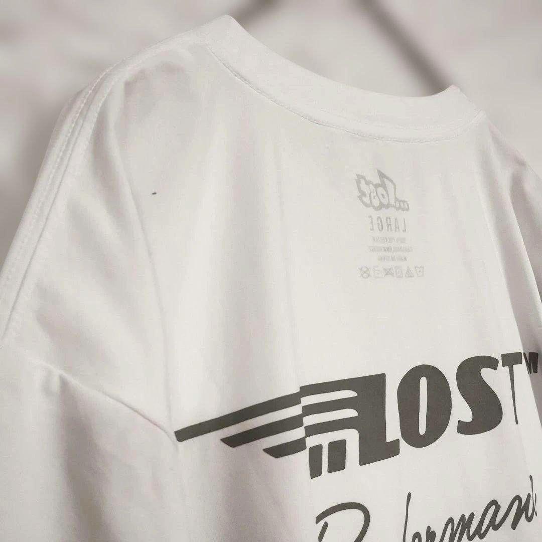 【…lostロスト】ホワイト オーバーサイズ Tシャツ L ブランドプリント 8