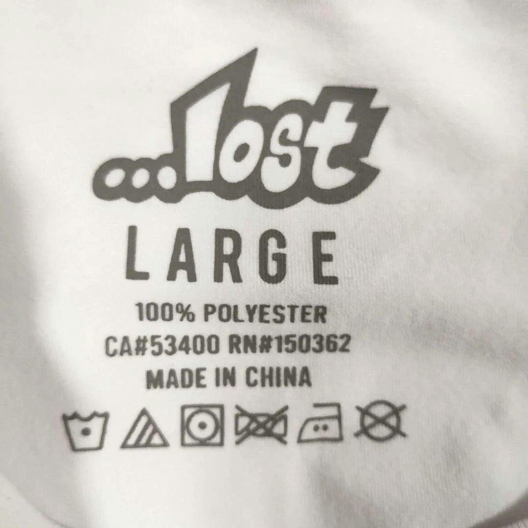 【…lostロスト】ホワイト オーバーサイズ Tシャツ L ブランドプリント 9