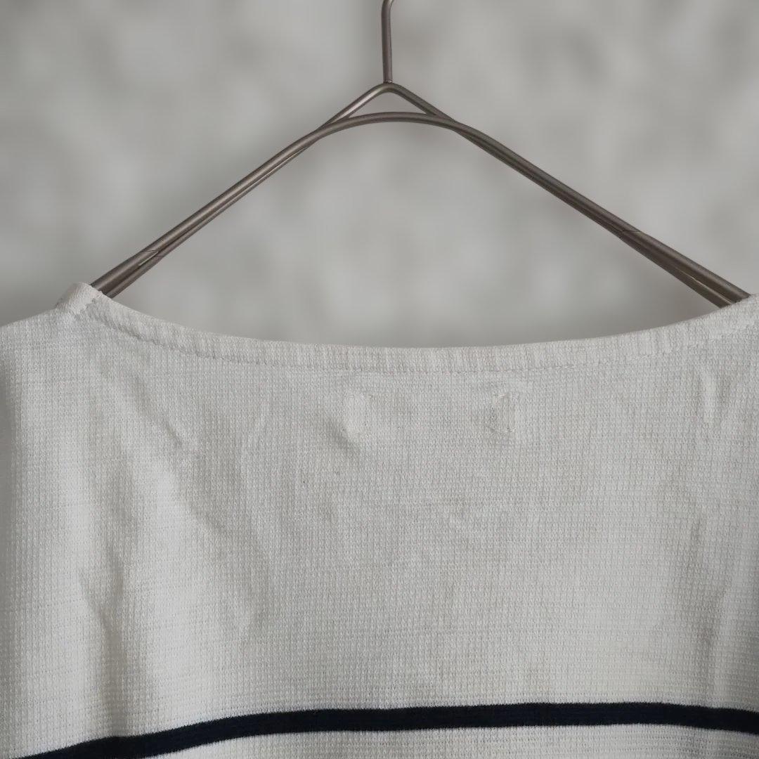 【TKショップ】ホワイト ストライプ 半袖Tシャツゆったり XL カジュアル 6