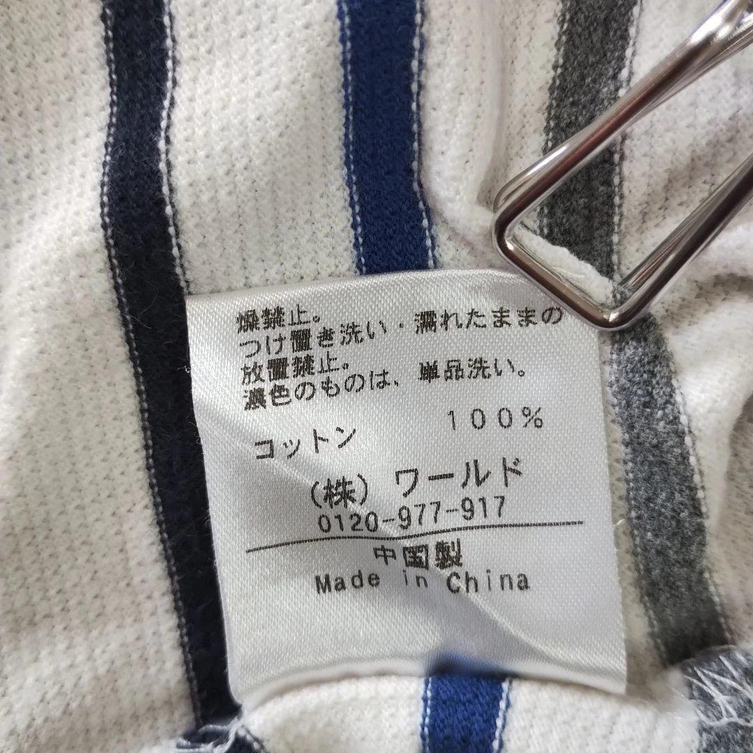 【TKショップ】ホワイト ストライプ 半袖Tシャツゆったり XL カジュアル 8