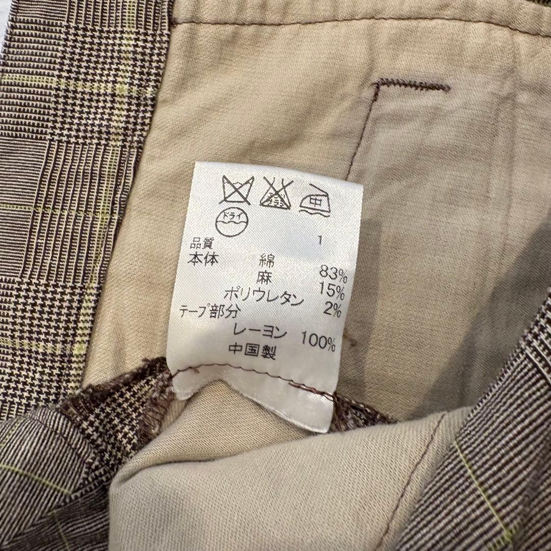 スイヴィ ハーフパンツ チェック柄 ブラウン 74-78 グレンチェック　大きい 9