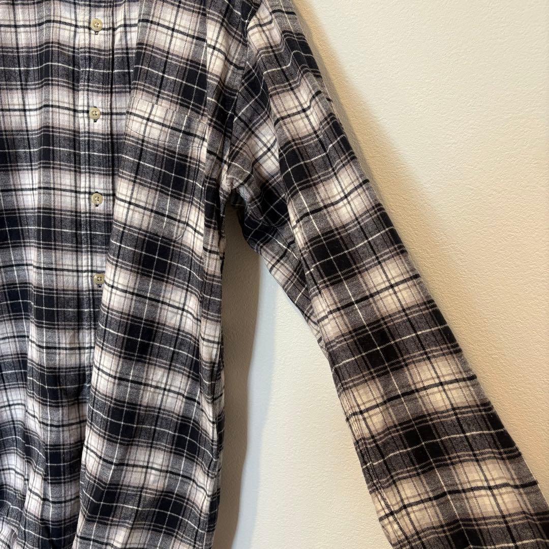 ネルシャツ　長袖　シャツ チェック柄 ブラック Lサイズ　カジュアル　メンズ 4