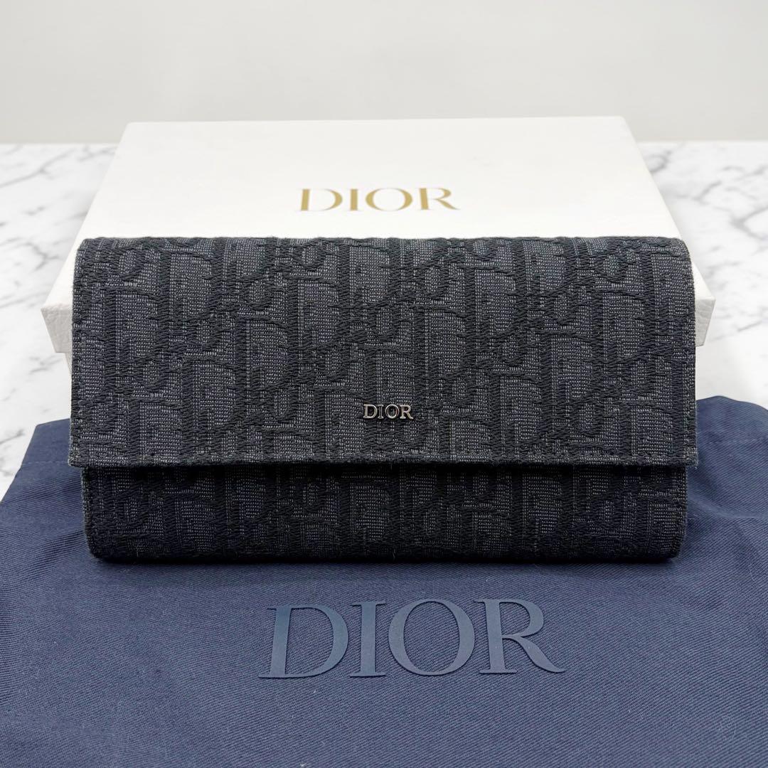 ⭐️ほぼ未使用⭐️ ディオール オブリーク ロングフラップウォレット