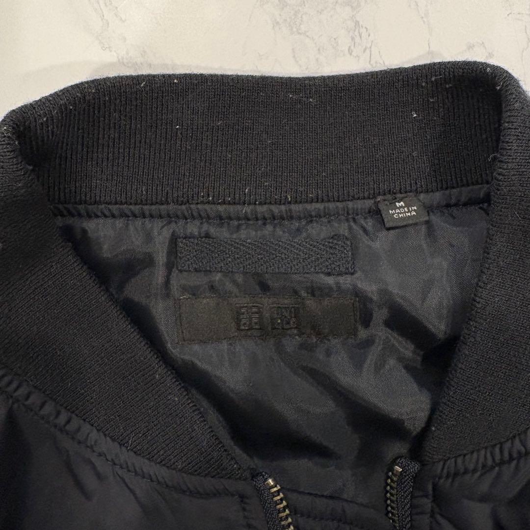 ユニクロ MA-1 ジャケット ブルゾン 黒 ブラック　M 防寒 ミリタリー 7