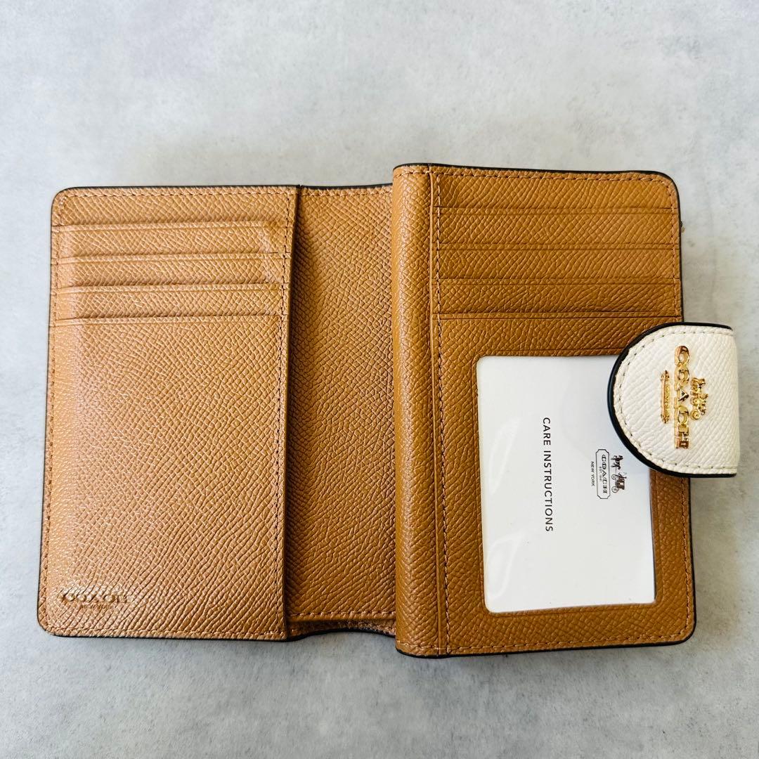 COACH ミディアム コーナー ジップ ウォレット　ホワイト系 8