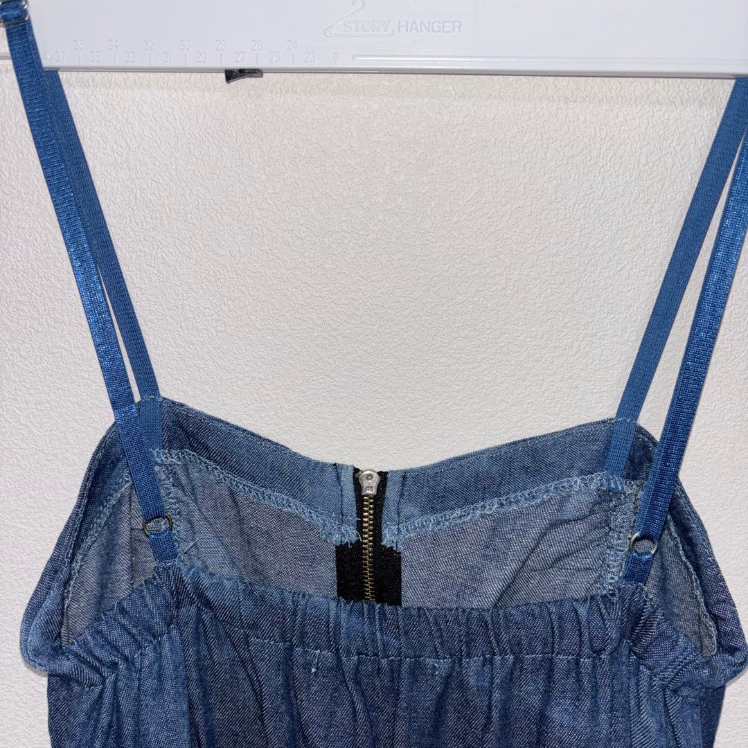 Skinny Lip デニムペイズリーマキシキャミワンピース M d762 12