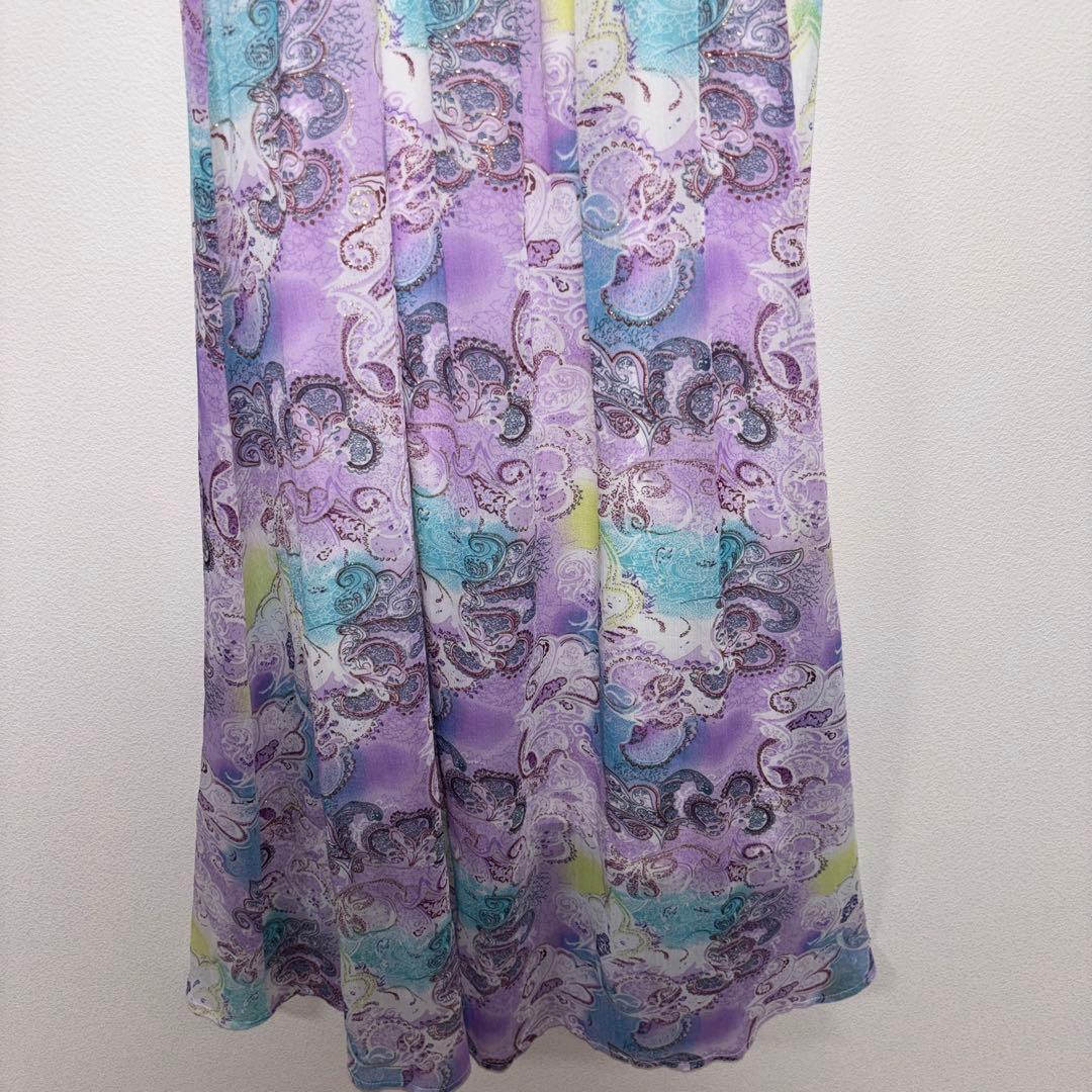 Skinny Lip デニムペイズリーマキシキャミワンピース M d762 14