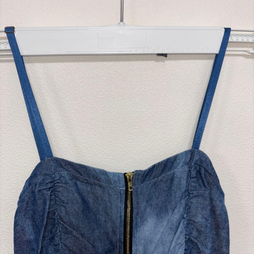 Skinny Lip デニムペイズリーマキシキャミワンピース M d762 4