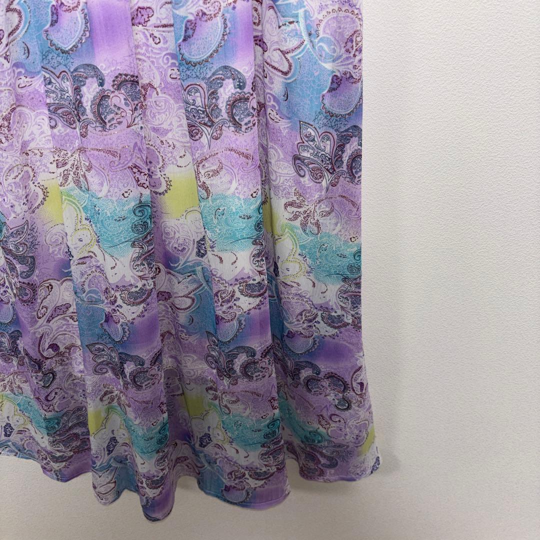 Skinny Lip デニムペイズリーマキシキャミワンピース M d762 9