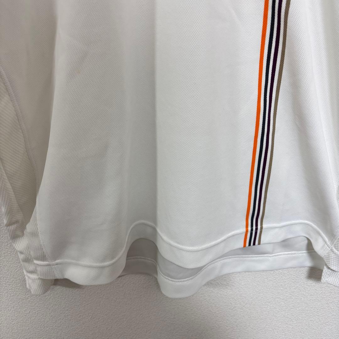 PARADISO GOLF メンズポロシャツボーダーゴルフ L ホワイトd757 11