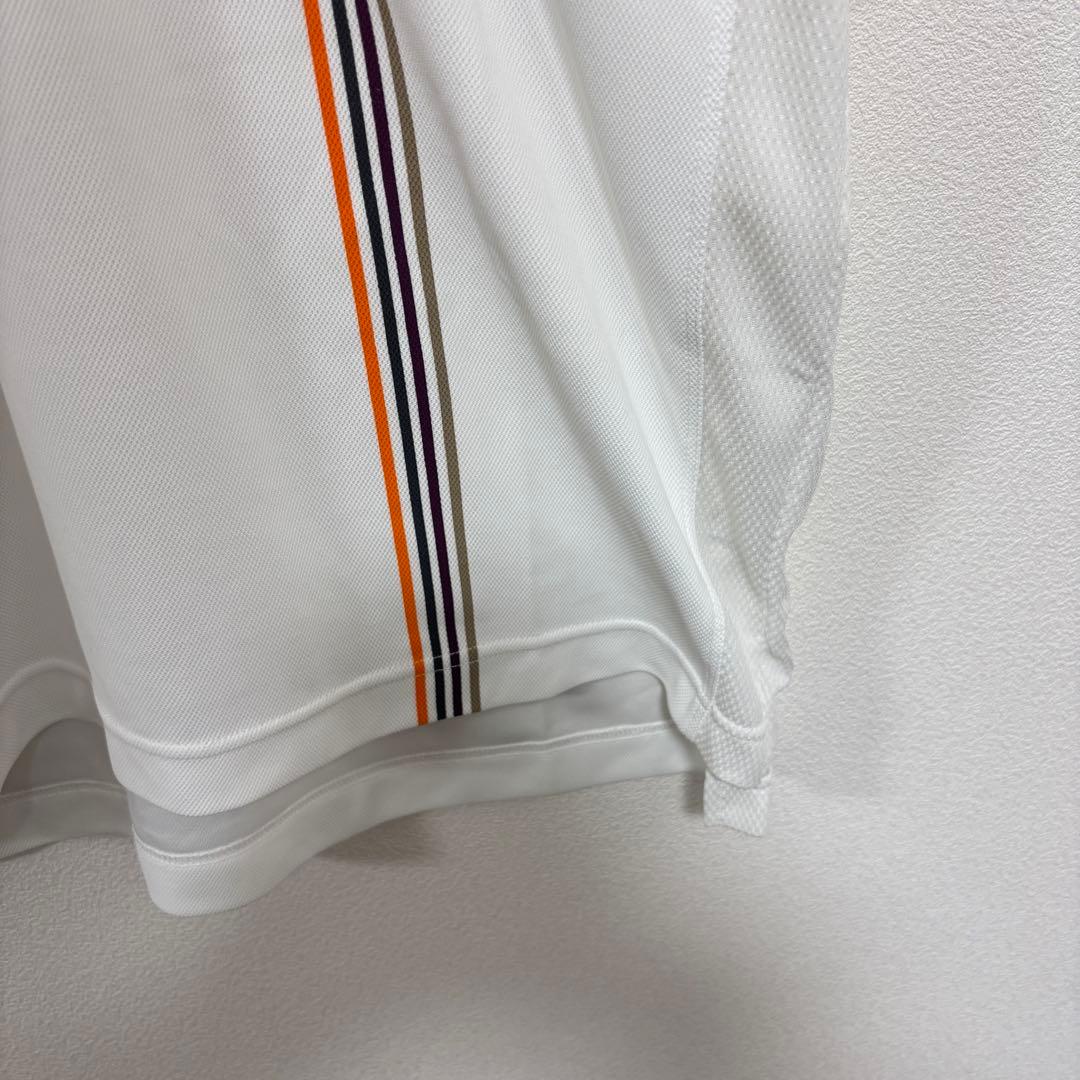 PARADISO GOLF メンズポロシャツボーダーゴルフ L ホワイトd757 10