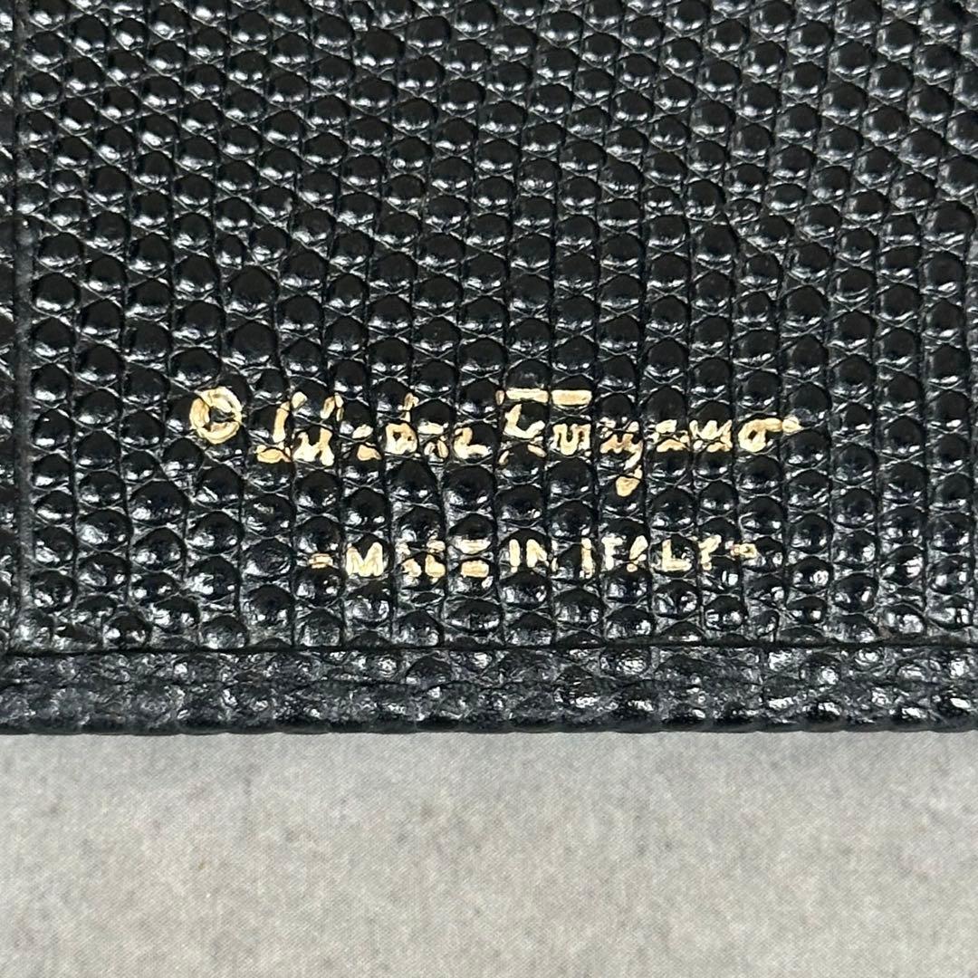 Salvatore Ferragamo ヴァラ リザード型押し 二つ折り財布 13
