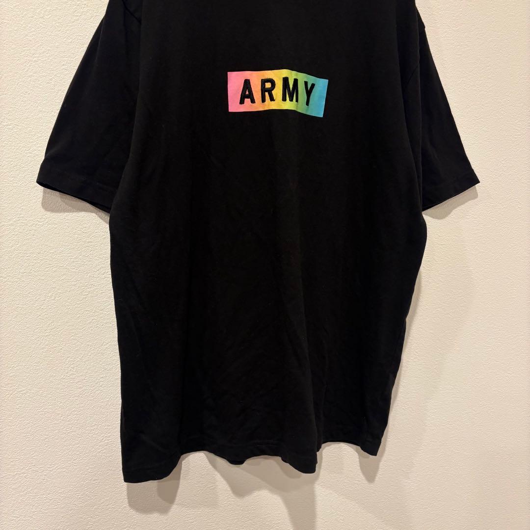 ブラウニー BROWNY Tシャツ 半袖 ARMY ロゴ 黒 ブラック　M 4