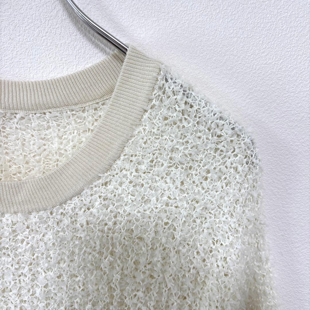 Wrapin nine シャギーシアーニットセーターサイズFクルーネックd714 8