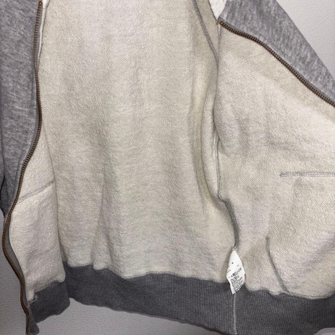 MACPHEE グレー フード付きダブルジップパーカー M日本製d691 16