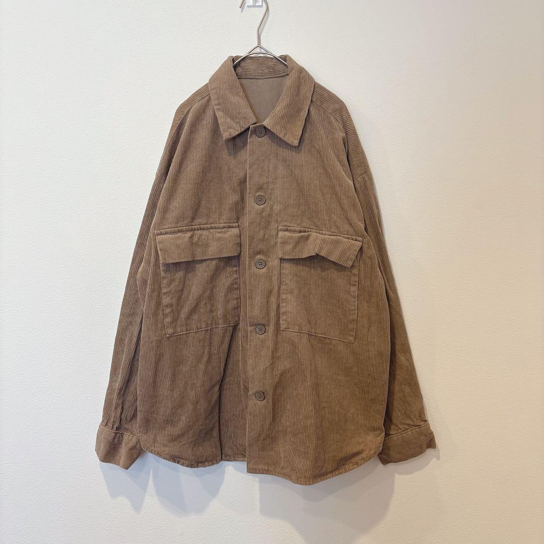 GU コーデュロイ ジャケット アウター　ブラウン 茶色　M メンズ　カジュアル
