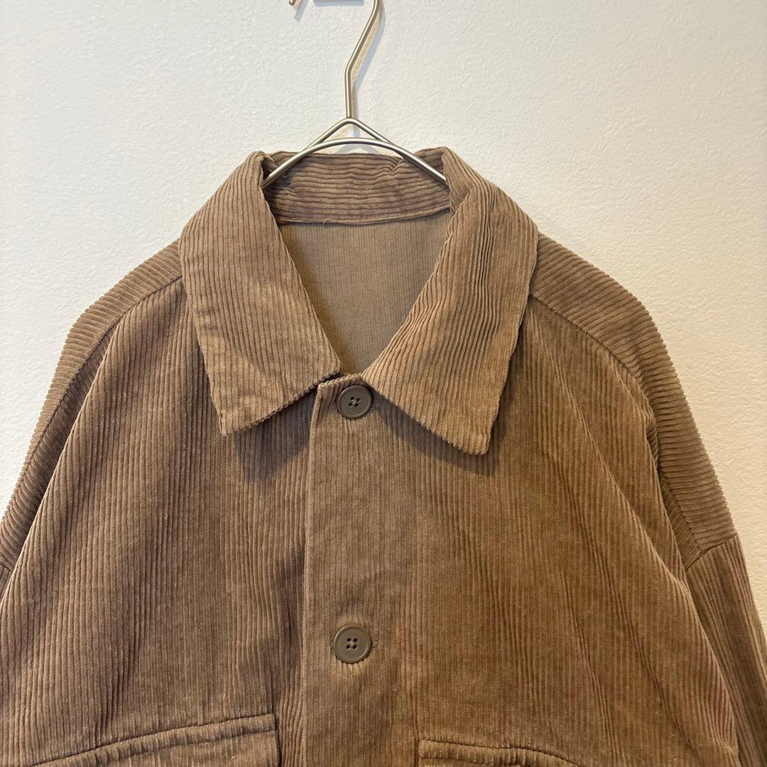 GU コーデュロイ ジャケット アウター　ブラウン 茶色　M メンズ　カジュアル 2