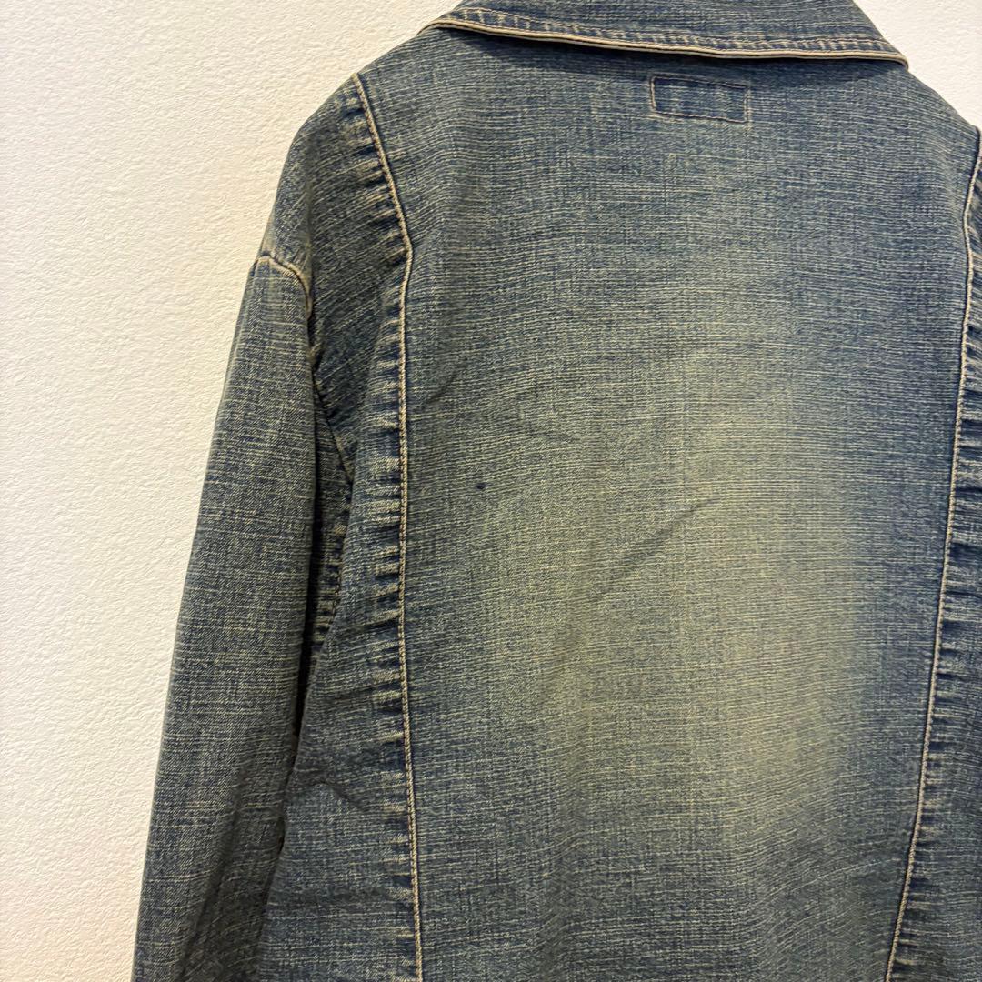 Maraxia デニムジャケット Gジャン　襟付き　ダメージ　レディース 7