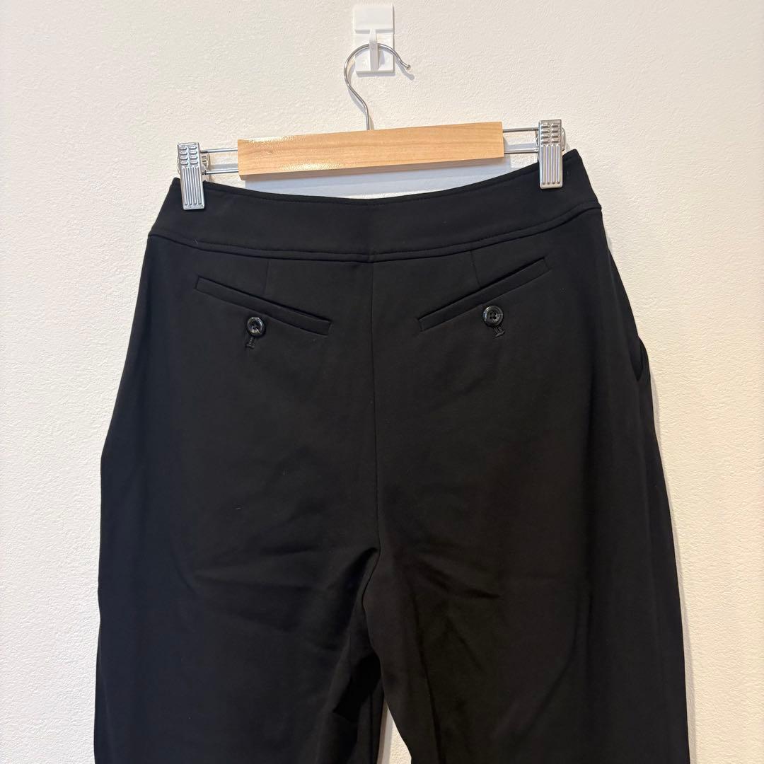 テーパードパンツ 黒 ブラック　ストレッチ 美脚 S レディース　無地　シンプル 7