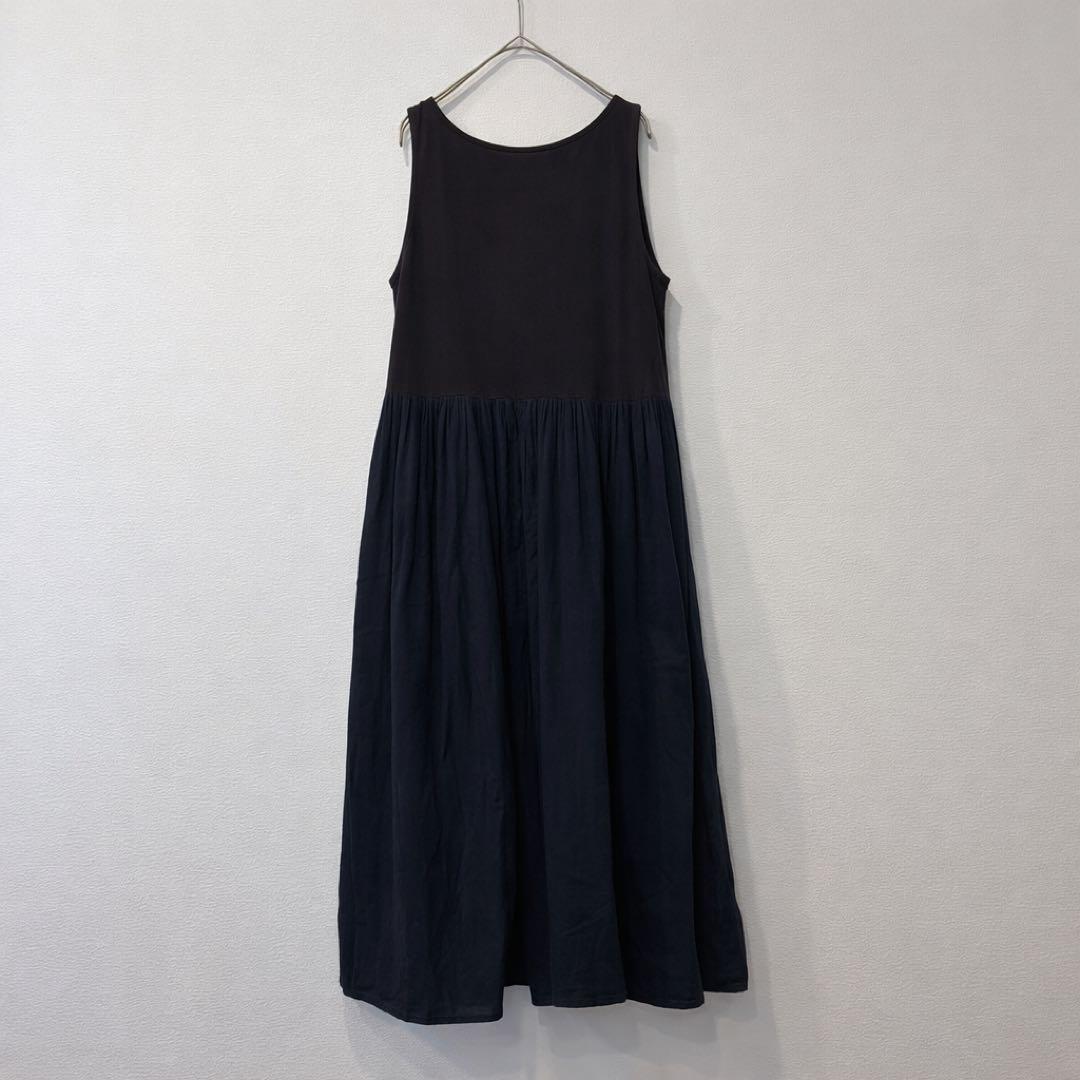 アーバンリサーチドアーズ　ロングワンピース ノースリーブ　紺色　ネイビー　フレア 4