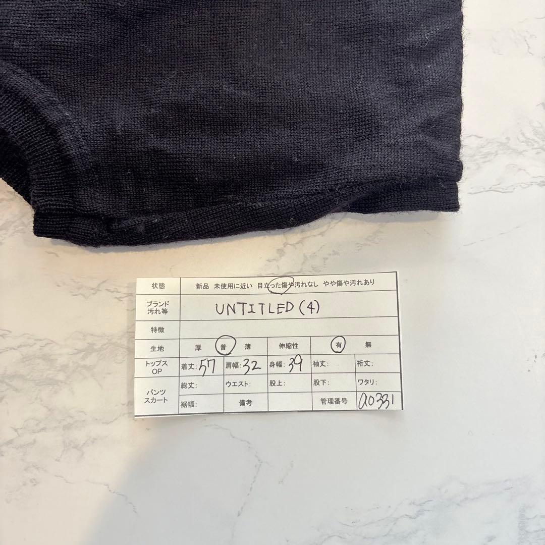 ハイネック　ニットベスト 黒 ブラック　ノースリーブ 重ね着 M相当　おしゃれ 5