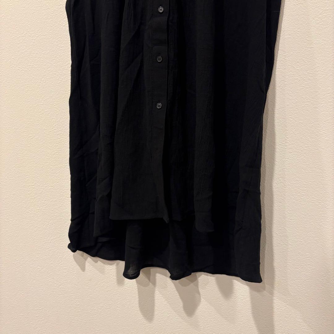 アーバンリサーチ ノースリーブシャツ　チュニック 黒 ブラック　前開き 4
