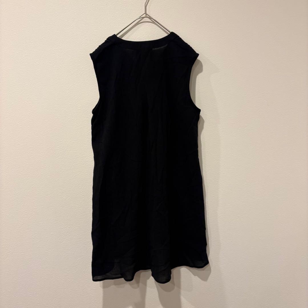 アーバンリサーチ ノースリーブシャツ　チュニック 黒 ブラック　前開き 6