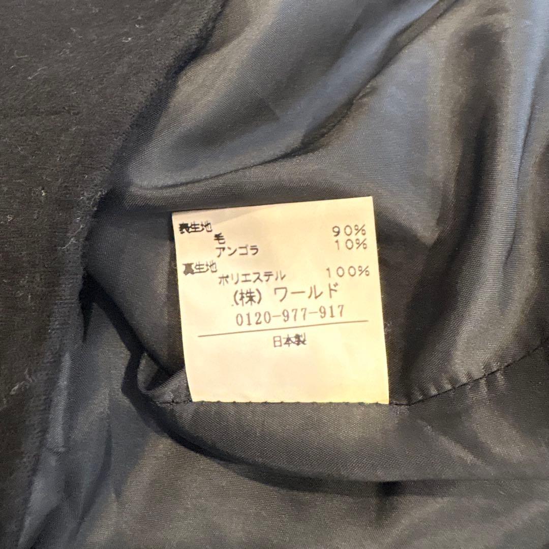 アンタイトル フレア スカート 黒　ブラック 3 L相当 膝丈　アンゴラ 日本製 7