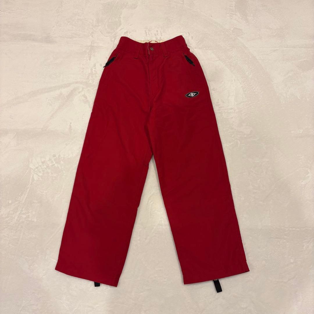 .キラーループ ナイロンパンツ ロゴ 赤 M ワイド　アウトドア　スノーボード